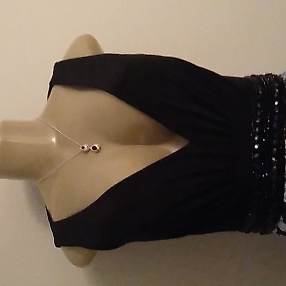 MacDuggal Formal Dress: Size: 4 Color: IceBlue, Black and L Silver Condition:New - Picture 6 of 16